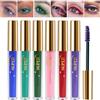 EONFAVE Set di mascara colorato, 6 colori, impermeabile, volumizzante e curling, mascara durevole, mascara per ciglia lunghe, allungamento degli occhi per Natale, Halloween, feste, matrimoni