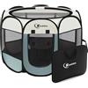 Siedihit Box per cani di piccola taglia, per interni ed esterni, viaggi, campeggio, pieghevole, con custodia per il trasporto, parte superiore rimovibile, tenda per animali domestici, cani, gatti, conigli