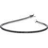 Gioielli di Valenza Bracciale tennis in oro bianco 750 con diamanti neri