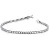 Gioielli di Valenza Bracciale tennis griff piramide in oro bianco 18k con diamanti