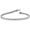 Gioielli di Valenza Bracciale tennis griff piramide in oro bianco 750 con diamanti