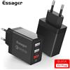 Essager Caricatore USB a 3 porte Quick Charge 3.0 Caricatore da muro portatile da 30 W Ricarica rapida per adattatore per caricabatterie per telefono Samsung Xiaomi