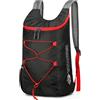 Vanaheimr Zaino pieghevole multifunzionale per esterni Borsa sportiva in tessuto di nylon impermeabile leggero ad alta densità per viaggi in campeggio ed escursionismo