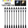 SANMERSEN 10 pz scala 1:87/150 bianco caldo modello lampioni layout lampione ferroviario treno giardino parco giochi scenario lampada a led illuminazione