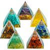 AierCrystal 4 cm Piramide di cristallo naturale Energia Quarzo Ametista Reiki Guarigione Cristallo Chakra Piramide in resina Strumento di meditazione Decorazioni per la casa