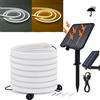 GAHADA Striscia LED Solare Neon 24V 3M 5M 10M Impermeabile, Tubo in Silicone Flessibile, Lampada per Decorazione Casa, Luce Bianca Calda
