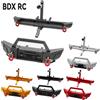 BDXRc 1/10 RC Crawler Axial SCX10 iii AXI03006 Jeep Gladiator JLU Wrangler Parti di aggiornamento Paraurti anteriore posteriore in metallo con luci a LED