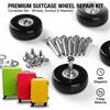 NONE Valigia universale Bagagli Ruote di ricambio Assi Kit di riparazione Ruote mute in gomma silenziosa 40mm 50mm 60mm Borsa da viaggio Parti Strumenti