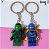 NONE Portachiavi con Mini Personaggi Anime Ninja, Blocchi da Costruzione, Personaggi dei Cartoni Animati Lloyd Garmadon Kai Jay, Ciondolo per Zaino, Regalo di Compleanno
