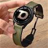 NONE Cinturino in pelle + silicone da 18-22 mm per Oneplus Watch Lite/Oneplus 3 43mm 46mm/Oneplus 3 2 2R, cinturino magnetico per Oppo Watch S X2 4Pro