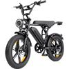 ELEKWHEELS Bicicletta Elettrica da Montagna ELEKWHEELS con Motore 250W, Batteria 48V15AH, Pneumatici Fat 20*4.0" per Fuoristrada e Tutti i Terreni