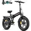 ENGWE EP-2 BOOST Versione EU Bici Elettrica Pieghevole con Assistenza alla Torsione da 250W, Pneumatici Fat da 20 Pollici 4.0 per Neve, Sospensione Anteriore, Batteria 48V 13Ah, Autonomia 120km,