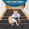 NONE Tappetini autoadesivi per scale, tappetini antiscivolo per la sicurezza dei bambini, lavabili e riutilizzabili, protezione per pavimenti e scale, decorazione per la casa