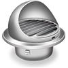 Aygrochy Griglia di ventilazione Aygrochy 100mm con cappello, in acciaio inox 304, rotonda, per scarico, a vite, con griglia protettiva anti-insetti e flangia