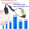 NONE Caricabatterie Magnetico Universale USB per Batterie al Litio 3.7V 4.2V, Cavo di Ricarica Magnetico USB