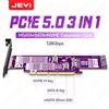 JEYI Scheda Adattatore Tripla M.2 NVMe a PCIe/M.2 SATA SSD a SATA III/mSATA a SATA per SSD NVMe NGFF e mSATA per Slot PCIe X4 X8 X16