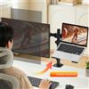 Supporto per doppio monitor con vassoio per laptop per schermi LED da 13-27 pollici, regolabile in altezza, compatibile VESA 75/100, per uso domestico e in ufficio