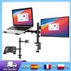NONE Supporto Universale per Monitor e Laptop con Rotazione ±90 Gradi, Staffa Ergonomica da Scrivania per Ufficio, Camera da Letto e Postazione di Lavoro
