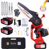 NONE Motosega a batteria, motosega brushless da 800 W con 4 catene e 3 barre di guida, 2 batterie da 4000 mAh, adatta per il taglio del legno e il giardinaggio