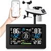 Betuyoo Stazione Meteo WiFi Smart Tuya, Monitor Digitale per Velocità e Direzione del Vento, Pioggia, Indice Luminoso, Qualità dell'Aria, Temperatura e Umidità