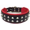 Bestia Boston Collare per cani in vera pelle. Con borchie e imbottitura morbida all'interno