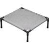Folpus Lettino rialzato per Cani, Culla da Riposo, Regalo Versatile, Facile da Pulire, Accessori per Animali Domestici per Campeggio, Soggiorno, Balcone, Grigio Scuro, S
