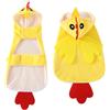Generisch Morbido costume per animali domestici come simpatico vestito di galline per Halloween, carnevale, comodo abbigliamento per cani di piccola e media taglia (E, 66-74 cm)