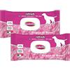 Inodorina, Salviette Refresh, Salviette Detergenti in Tessuto Resistente, con Agente Idratante, Emolliente e Protettivo, Profumazione Acqua di Rose, 2x40 Pezzi