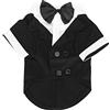 FRTHVB Vestito per cani di piccola taglia, camicia con colletto con papillon, vestiti eleganti per feste di nozze, design retrò alla moda con pregevole fattura, tessuto di cotone leggero per cani di piccola
