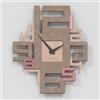 Giallobus - Orologio Bilay - Axia - Legno Mdf - Premium 25,5x30 - - 17 - Putty - Artigianale Made in Italy - Silenzioso - Idea regalo - Moderni doppio livello