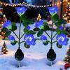 XVZ Luci Giardino Energia Solare, Giardino di rose solare,IP65 Impermeabile, decorazione per giardino, prato, terrazza, Nozze, Festa(blu 2 pezzi)