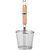 TENTA KITCHEN TENTA TENTA KITCHEN Stainless Steel Skimmer Strainer, Wire Skimmer with Spiral Mesh Bamboo Handle Spoon/Ladle for Spaetzle/Pasta/Chips(1pc, S Size)