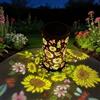 YZYOE Bella luce decorativa colorata girasole solare, lampada atmosfera girasole in ferro battuto, Portabile LED all'aperto regalo di luce decorativa per gli amici.