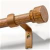 Gormena Bastone Tenda Finitura Legno Estensibile 80-365 Cm,Diametro 25 mm