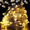 HEGEHE Kit Luce Stringa LED 12V, Alimentatore Switching Striscia LED Flessibile Impermeabile IP65 Giallo 10M, Luce Filo di Rame 100 LEDs/m, Decorazione per Interni ed Esterni
