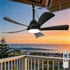 DTSDWA Ventilatore da Soffitto Esterno con Illuminazione Impermeabile IP65 Ventilatore da Soffitto con Telecomando Nero 106 cm Dimmerabile Ventilatore Soffitto Silenzioso con Luce 6 Velocità per Gazebo Patio