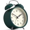 Newgate® Charlie Bell sveglia | Interpretazione moderna dell'orologio a doppia campana classico | Verde Eden | Numeri facili da leggere | Ideale per comodino, scrivania o scaffale | Accessorio rétro