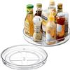 Csuntikulo Organizer Cucina Portaspezie Girevole, 2 PCS Piatto Girevole Porta Sspezie, Lazy Susan piatto girevole per Cucina, 23,5 + 27 cm, Portaspezie Rotante per Barattoli, Trasparente