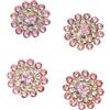 vingol 10 pezzi di bottoni auncina con strass a forma di girasole da 14mm bottoni in vetro cristallo per decorazione di abiti bottoni da cucito accessori DIY per abbigliamento