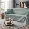 SpazioTessile Copritutto Arredatutto Telo arredo Copridivano Copriletto Fantasia Letto Divano (Bahia Verde, 180x300)