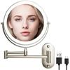 JutyumSpecchio cosmetico con ingrandimento 1X/10X, illuminazione a LED e montaggio a parete
