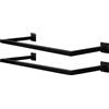 eSituro Set di 2 Appendiabiti a Parete Rettangolo, Appendiabiti da Parete, in Tubo Industriale, Salvaspazio, per Corridoio Cucina Soggiorno Bagno, Portata 50 kg, 94x6,5x30 cm, Nero
