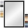 PrimeLuxe Specchio da parete 80 x 95 cm (dimensioni esterne) in nero opaco | Colore e dimensioni selezionabili | Specchio a figura intera | Specchio per bagno e corridoio | con cornice in legno | Made