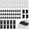 EFUTURETIME 78 PCS Accessori per Binari per Tende a Soffitto, Binario Rullo, Tappi Terminali, Ganci Tende Metallo, Staffe di Montaggio per Binari per Tende, Nero