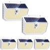 nipify nifipy Luce Solare LED Esterno, Faretto LED da Esterno Solare, 138 LED Lampada Solare da Esterno con Sensore di Movimento, 3 Modos IP65 Impermeabile Luci Solari da Giardino, per Parete Garage 5 Pezzi