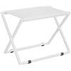 IBUYKE Luggage Rack for All Suitcase Sizes,Foldable Suitcase Stand,Metal Luggage Holder,Easy to Assemble for Bedroom Living Room Hotel,White TLR001W