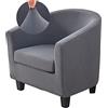WJHDWYD Copripoltrona Convertibile a 1 Posto Copripoltrona Chesterfield Elasticizzato 2 Pezzi Tinta Unita Morbido Tessuto Antiscivolo con Coprisedile(Cendre)