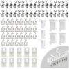 EFUTURETIME 81 PCS Accessori per Binari per Tende a Soffitto, Binario Rullo, Tappi Terminali, Clip per Tende Metallo, Staffe di Montaggio per Binari per Tende, Bianco