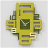 Giallobus - Orologio Bilay - Axia - Legno Mdf - Premium 25,5x30 - - 05 - Olive - Artigianale Made in Italy - Silenzioso - Idea regalo - Moderni doppio livello