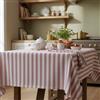 Bifulco Biancheria Bifulco Tovaglia Tavola Rettangolare 140x230 cm 12 Posti Art. Gourmet Fancy Home in Misto Cotone - Fantasia Righe Bicolore (Malva)